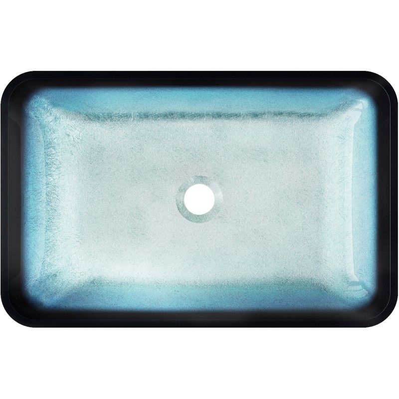 Mexen Megan Glaswaschbecken zum Aufsetzen 56 x 36 cm, blau - 24135647