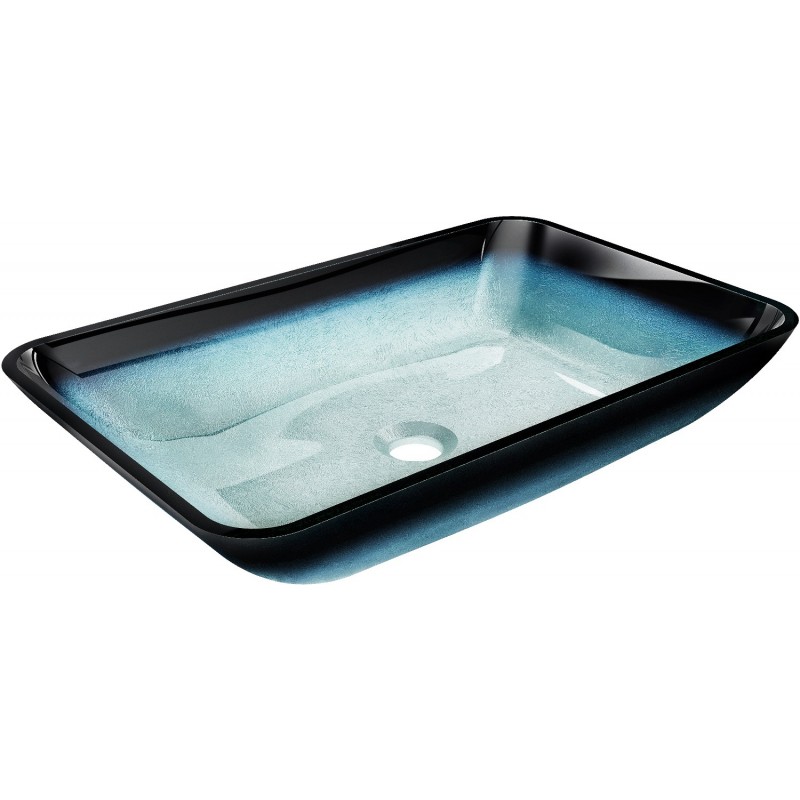 Mexen Megan Glas-Waschtischaufsatz 56 x 36 cm, blau - 24135647