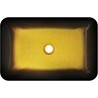 Mexen Megan Glaswaschbecken Aufsatzwaschbecken 56 x 36 cm, dunkles Gold - 24135651