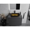 Mexen Megan Glaswaschbecken Aufsatzwaschbecken 56 x 36 cm, dunkles Gold - 24135651