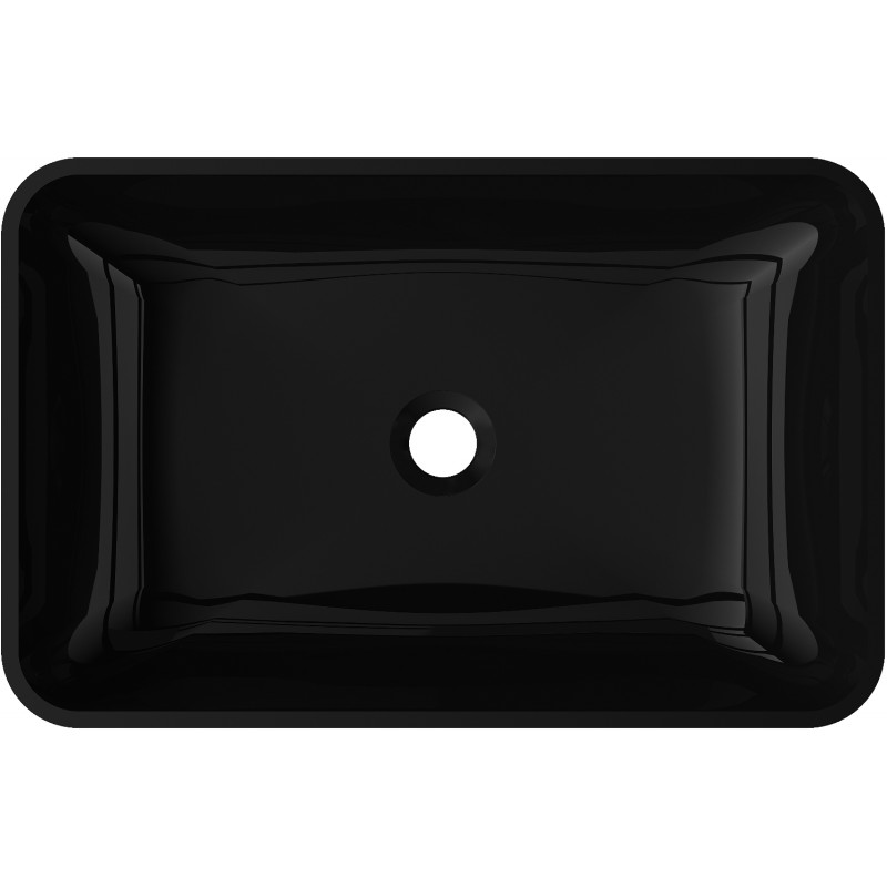 Mexen Megan Glas-Waschtischschale 56 x 36 cm, schwarz - 24135670
