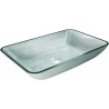 Mexen Megan gläsernes Aufsatzwaschbecken 56 x 36 cm, silber - 24135611