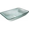 Mexen Megan Glaswaschbecken Aufsatzwaschbecken 56 x 36 cm, silber - 24135611