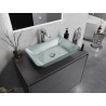 Mexen Megan gläsernes Aufsatzwaschbecken 56 x 36 cm, silber - 24135611