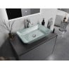 Mexen Megan Glaswaschbecken Aufsatzwaschbecken 56 x 36 cm, silber - 24135611