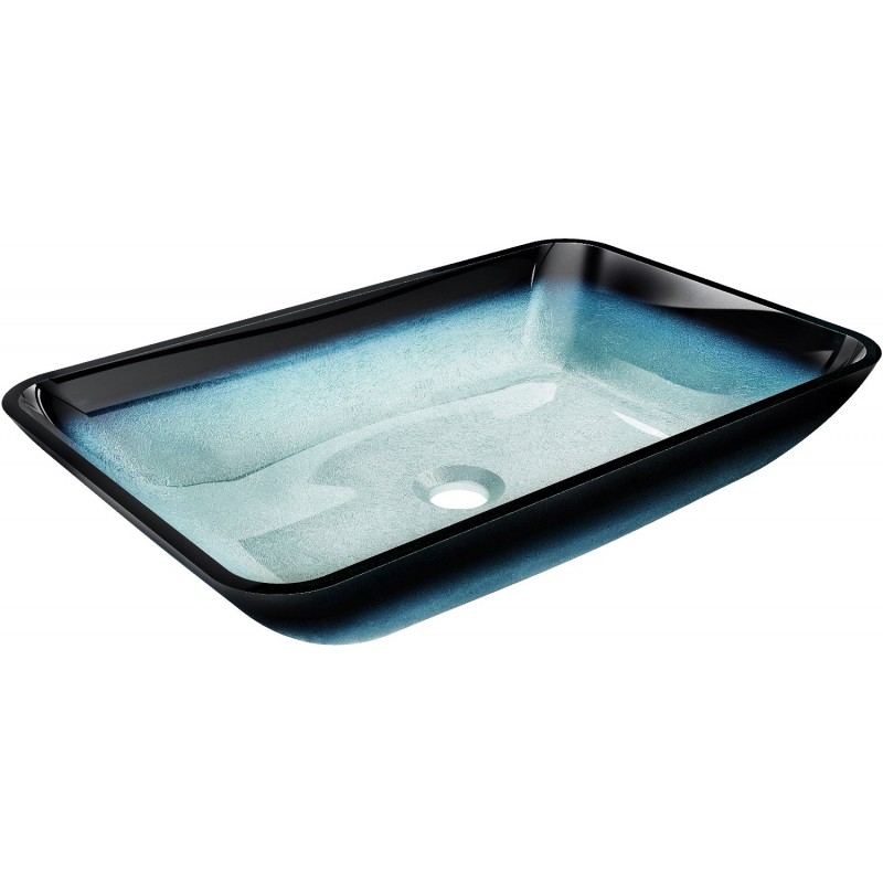 Mexen Megan Glas-Waschtischaufsatz 56 x 36 cm, blau - 24135647
