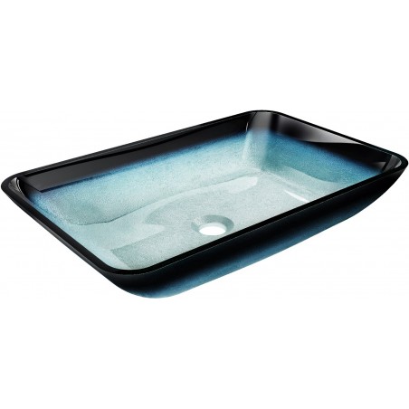 Mexen Megan Glas-Waschtischaufsatz 56 x 36 cm, blau - 24135647