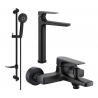 Mexen Lynx DF40 Badezimmerset, schwarz - 745913DF40-70