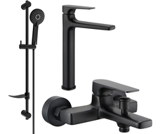 Mexen Lynx DF40 Badezimmerset, schwarz - 745913DF40-70