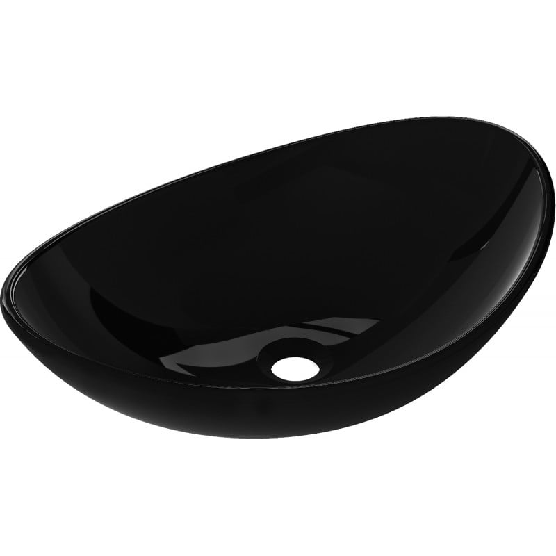 Mexen Sonia Glas-Waschtischplatte 54 x 37 cm, schwarz - 24145470
