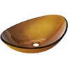 Mexen Sonia Glas-Waschbecken Aufsatzwaschbecken 54 x 37 cm, Gold - 24145450