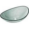 Mexen Sonia Aufsatzwaschbecken aus Glas 54 x 37 cm, Silber - 24145411