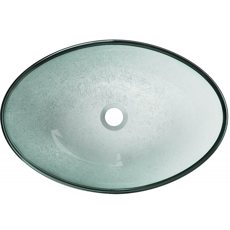 Mexen Sonia Glaswaschbecken Aufsatz 54 x 37 cm, silber - 24145411