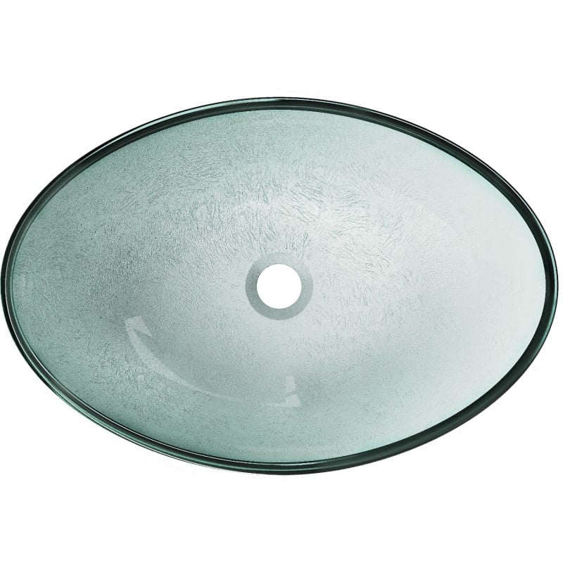 Mexen Sonia Glaswaschbecken Aufsatzwaschbecken 54 x 37 cm, Silber - 24145411