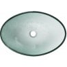 Mexen Sonia Glaswaschbecken Aufsatzwaschbecken 54 x 37 cm, Silber - 24145411