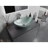 Mexen Sonia Glaswaschbecken Aufsatzwaschbecken 54 x 37 cm, Silber - 24145411