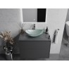 Mexen Sonia Glaswaschbecken Aufsatzwaschbecken 54 x 37 cm, Silber - 24145411