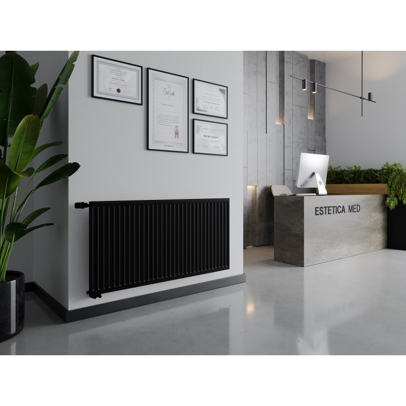 Mexen CVH10 Hygiene Plattenheizkörper 600 x 1100 mm, unterer Anschluss, 687 W, schwarz - W610H-060-110-70