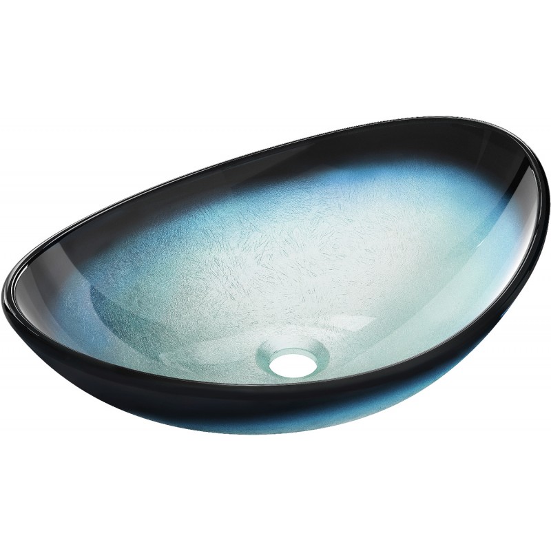 Mexen Sonia Glas-Waschtischauflage 54 x 37 cm, blau - 24145447
