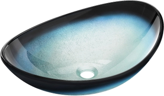 Mexen Sonia Glas-Waschtischauflage 54 x 37 cm, blau - 24145447