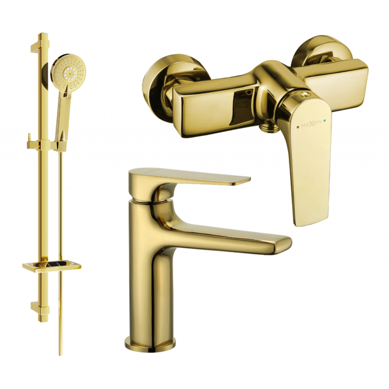 Mexen Lynx DQ40 Duschset, Gold - 745904DQ40-50