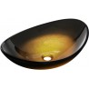 Mexen Sonia Glas-Waschtischbecken 54 x 37 cm, dunkles Gold - 24145451