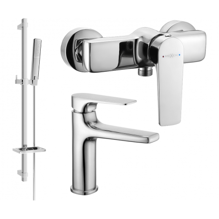 Mexen Lynx DQ72 Duschset, Chrom - 745904DQ72-00