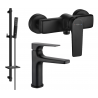 Mexen Lynx DQ72 Duschset, schwarz - 745904DQ72-70