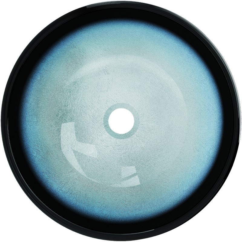 Mexen Mira glaswaschbecken zum Aufsetzen 42 x 42 cm, blau - 24124247