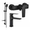 Mexen Lynx DF62 Duschset, schwarz - 745904DF62-70