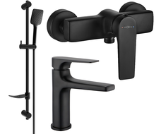 Mexen Lynx DF62 Duschset, schwarz - 745904DF62-70