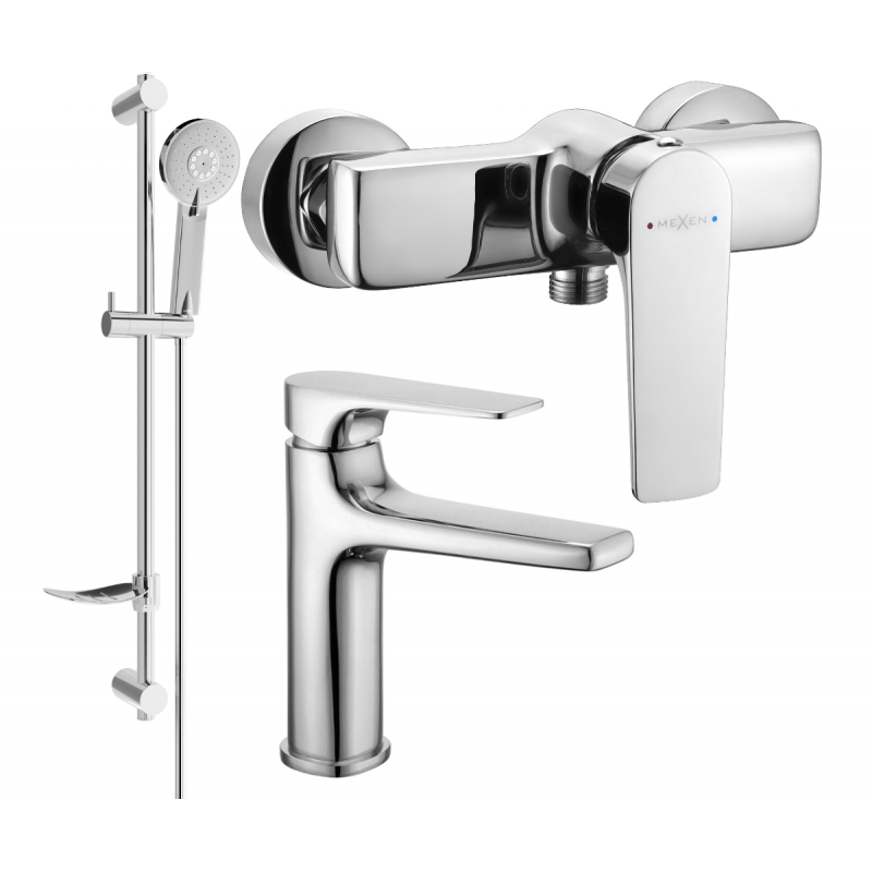 Mexen Lynx DF40 Duschset, Chrom - 745904DF40-00