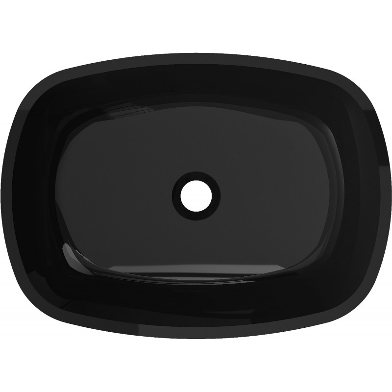 Mexen Araks Glaswaschbecken Aufsatz 54 x 39 cm, schwarz - 24155470