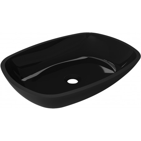 Mexen Araks Glaswaschbecken Aufsatz 54 x 39 cm, schwarz - 24155470