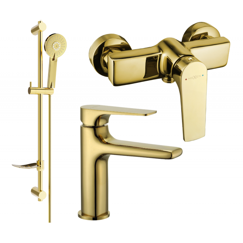 Mexen Lynx DF40 Duschset, gold - 745904DF40-50