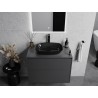 Mexen Araks Glaswaschbecken Aufsatzwaschbecken 54 x 39 cm, schwarz - 24155470