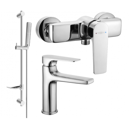 Mexen Lynx DF72 Duschset, Chrom - 745904DF72-00