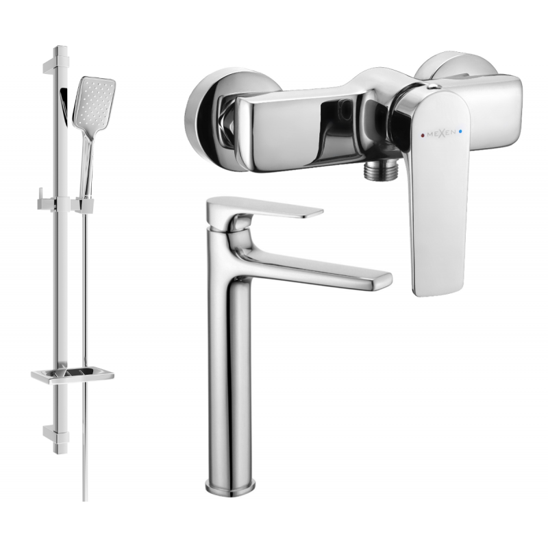 Mexen Lynx DQ62 Duschset, Chrom - 745914DQ62-00