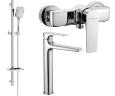 Mexen Lynx DQ62 Duschset, Chrom - 745914DQ62-00