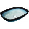 Mexen Araks Glaswaschbecken zur Aufsatzmontage 54 x 39 cm, blau - 24155447
