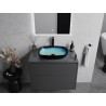 Mexen Araks Glaswaschbecken Aufsatz 54 x 39 cm, blau - 24155447