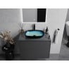 Mexen Araks Glaswaschbecken zur Aufsatzmontage 54 x 39 cm, blau - 24155447