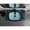 Mexen Araks Glaswaschbecken zur Aufsatzmontage 54 x 39 cm, blau - 24155447