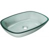 Mexen Araks Glas Aufsatzwaschbecken 54 x 39 cm, Silber - 24155411