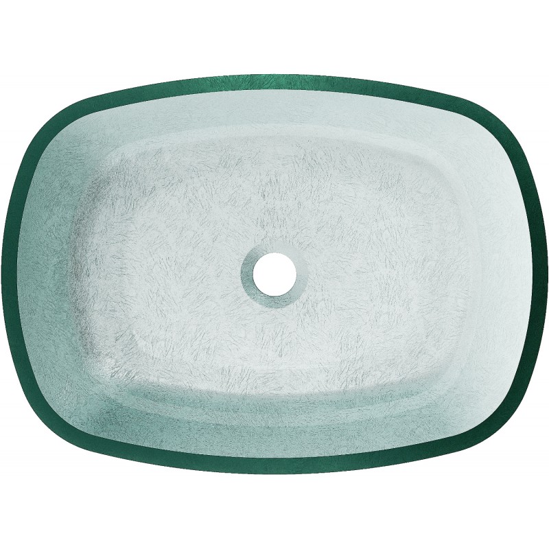 Mexen Araks Glas Aufsatzwaschbecken 54 x 39 cm, Silber - 24155411
