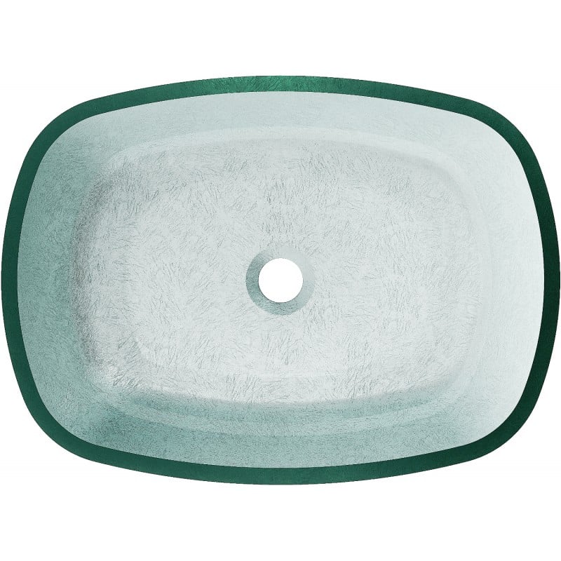 Mexen Araks Glas-Waschbecken zur Aufsatzmontage 54 x 39 cm, silber - 24155411