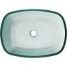 Mexen Araks Glas-Waschbecken zur Aufsatzmontage 54 x 39 cm, silber - 24155411