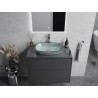 Mexen Araks Glas Aufsatzwaschbecken 54 x 39 cm, Silber - 24155411