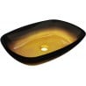 Mexen Araks Glas-Waschtisch 54 x 39 cm, dunkles Gold - 24155451