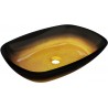Mexen Araks Glaskeramik Aufsatzwaschbecken 54 x 39 cm, dunkelgold - 24155451